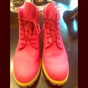 Brand New Pink Timberlands